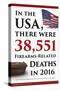 Firearms Deaths Statistics (USA)-Gerard Aflague Collection-Stretched Canvas