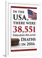 Firearms Deaths Statistics (USA)-Gerard Aflague Collection-Framed Art Print