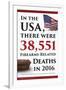 Firearms Deaths Statistics (USA)-Gerard Aflague Collection-Framed Art Print