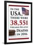 Firearms Deaths Statistics (USA)-Gerard Aflague Collection-Framed Art Print