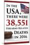 Firearms Deaths Statistics (USA)-Gerard Aflague Collection-Mounted Art Print