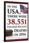 Firearms Deaths Statistics (USA)-Gerard Aflague Collection-Framed Poster