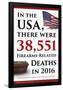 Firearms Deaths Statistics (USA)-Gerard Aflague Collection-Framed Poster