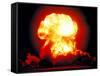 Fireball of H-Bomb Explosion after Test Blast over Bikini Atoll-null-Framed Stretched Canvas