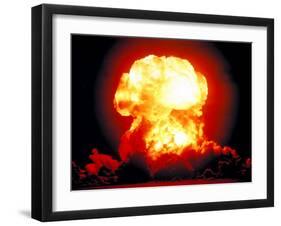 Fireball of H-Bomb Explosion after Test Blast over Bikini Atoll-null-Framed Premium Photographic Print