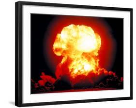 Fireball of H-Bomb Explosion after Test Blast over Bikini Atoll-null-Framed Photographic Print