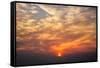 Fireball - Smoke and Haze Clouds and Sunrise at San Francisco-Vincent James-Framed Stretched Canvas