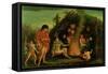 Fireboard Depicting an Indian Encampment, 1804-Michele Felice Corne-Framed Stretched Canvas