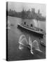 Fireboats Greeting the SS France, as It Enters the New York Harbor on Its Maiden Voyage-Ralph Morse-Stretched Canvas