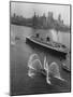 Fireboats Greeting the SS France, as It Enters the New York Harbor on Its Maiden Voyage-Ralph Morse-Mounted Photographic Print