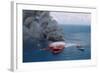 Fireboats Spraying Burning Mega Borg Tanker-null-Framed Photographic Print