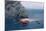 Fireboats Spraying Burning Mega Borg Tanker-null-Mounted Photographic Print