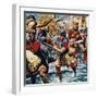 Fired Up by the Bravery of the Standard-Bearer, the Other Roman Legions Gained Courage-C.l. Doughty-Framed Giclee Print