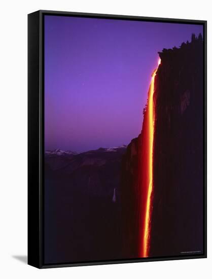 Firefall from Glacier Point at Yosemite National Park-Ralph Crane-Framed Stretched Canvas