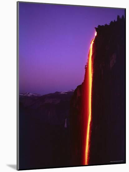 Firefall from Glacier Point at Yosemite National Park-Ralph Crane-Mounted Premium Photographic Print