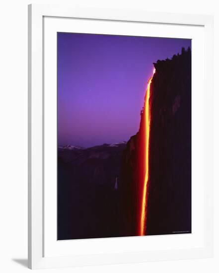 Firefall from Glacier Point at Yosemite National Park-Ralph Crane-Framed Photographic Print