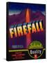 Firefall Vegetable Label - San Jose, CA-Lantern Press-Framed Stretched Canvas