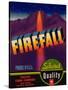 Firefall Vegetable Label - San Jose, CA-Lantern Press-Stretched Canvas