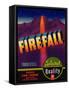 Firefall Vegetable Label - San Jose, CA-Lantern Press-Framed Stretched Canvas