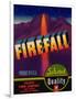 Firefall Vegetable Label - San Jose, CA-Lantern Press-Framed Art Print