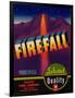 Firefall Vegetable Label - San Jose, CA-Lantern Press-Framed Art Print