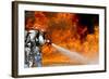 Firefighters Combat a Jp-8 Jet Fuel Fire-null-Framed Photographic Print