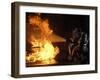 Firefighters Extinguishing a Simulated Battery Fire-Stocktrek Images-Framed Premium Photographic Print