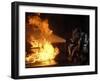 Firefighters Extinguishing a Simulated Battery Fire-Stocktrek Images-Framed Premium Photographic Print