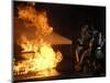 Firefighters Extinguishing a Simulated Battery Fire-Stocktrek Images-Mounted Photographic Print