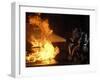 Firefighters Extinguishing a Simulated Battery Fire-Stocktrek Images-Framed Photographic Print