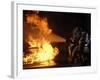 Firefighters Extinguishing a Simulated Battery Fire-Stocktrek Images-Framed Photographic Print