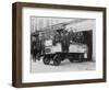 Firefighters on a Fire Engine Photograph - New York, NY-Lantern Press-Framed Art Print