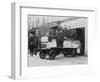 Firefighters on a Fire Engine Photograph - New York, NY-Lantern Press-Framed Art Print