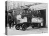 Firefighters on a Fire Engine Photograph - New York, NY-Lantern Press-Stretched Canvas