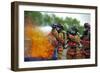 Firefighters Put Out a Fire During at Minot Air Force Base, North Dakota-null-Framed Photographic Print