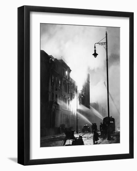 Firefighters Tackle Blaze Hatton Garden-Associated Newspapers-Framed Photo