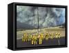 Firefighters Watch a Monstrous Cloud of Smoke Approach-null-Framed Stretched Canvas