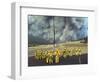 Firefighters Watch a Monstrous Cloud of Smoke Approach-null-Framed Photographic Print