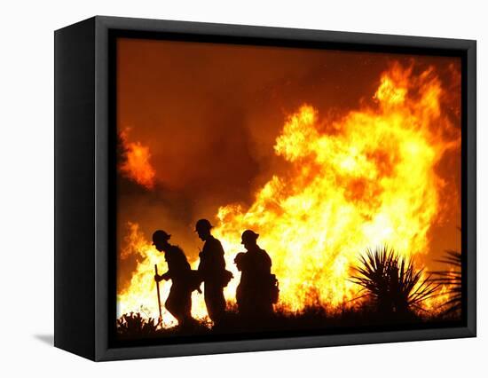 Firefighters Work the Sawtooth Complex Fire-null-Framed Stretched Canvas