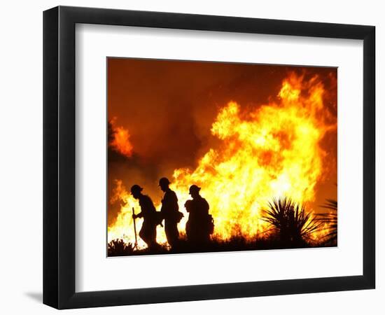 Firefighters Work the Sawtooth Complex Fire-null-Framed Photographic Print