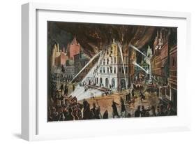 Firefighting-null-Framed Art Print