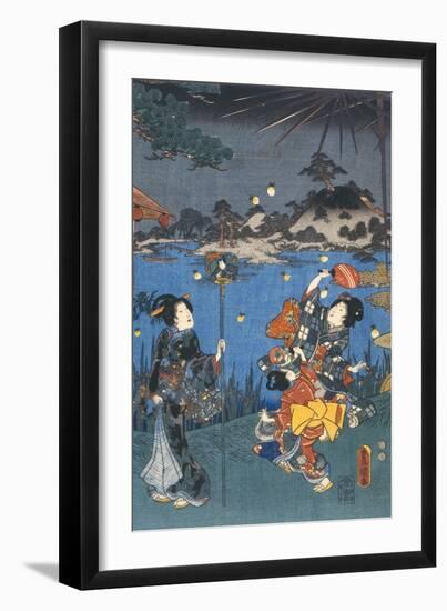 Firefly Hunting-Utagawa Kunisada-Framed Giclee Print