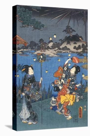 Firefly Hunting-Utagawa Kunisada-Stretched Canvas