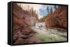 Firehole Falls, Yellowstone-Vincent James-Framed Stretched Canvas