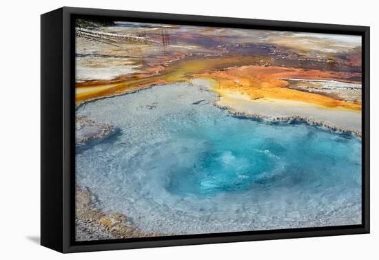 Firehole Spring, Firehole Lake Drive, Lower Geyser Basin, Yellowstone National Park, Wyoming, USA-Steven Milne-Framed Stretched Canvas