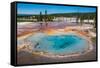 Firehole Spring, Firehole Lake Road, Yellowstone National Park, Wyoming, USA-Roddy Scheer-Framed Stretched Canvas