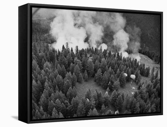 Firejumpers in Lolo National Forest-W.E. Steuerwald-Framed Stretched Canvas