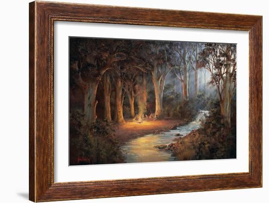 Firelight and Moonrise-John Bradley-Framed Giclee Print