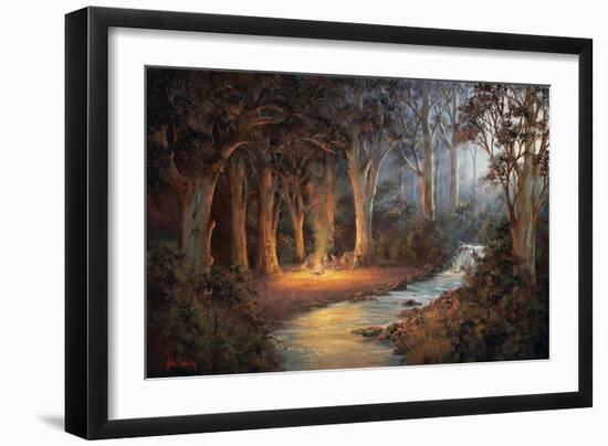 Firelight and Moonrise-John Bradley-Framed Giclee Print