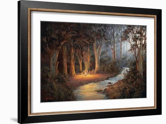 Firelight and Moonrise-John Bradley-Framed Giclee Print